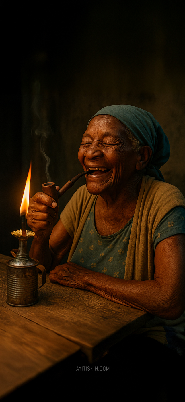 Haitian pipe smoking tradition
